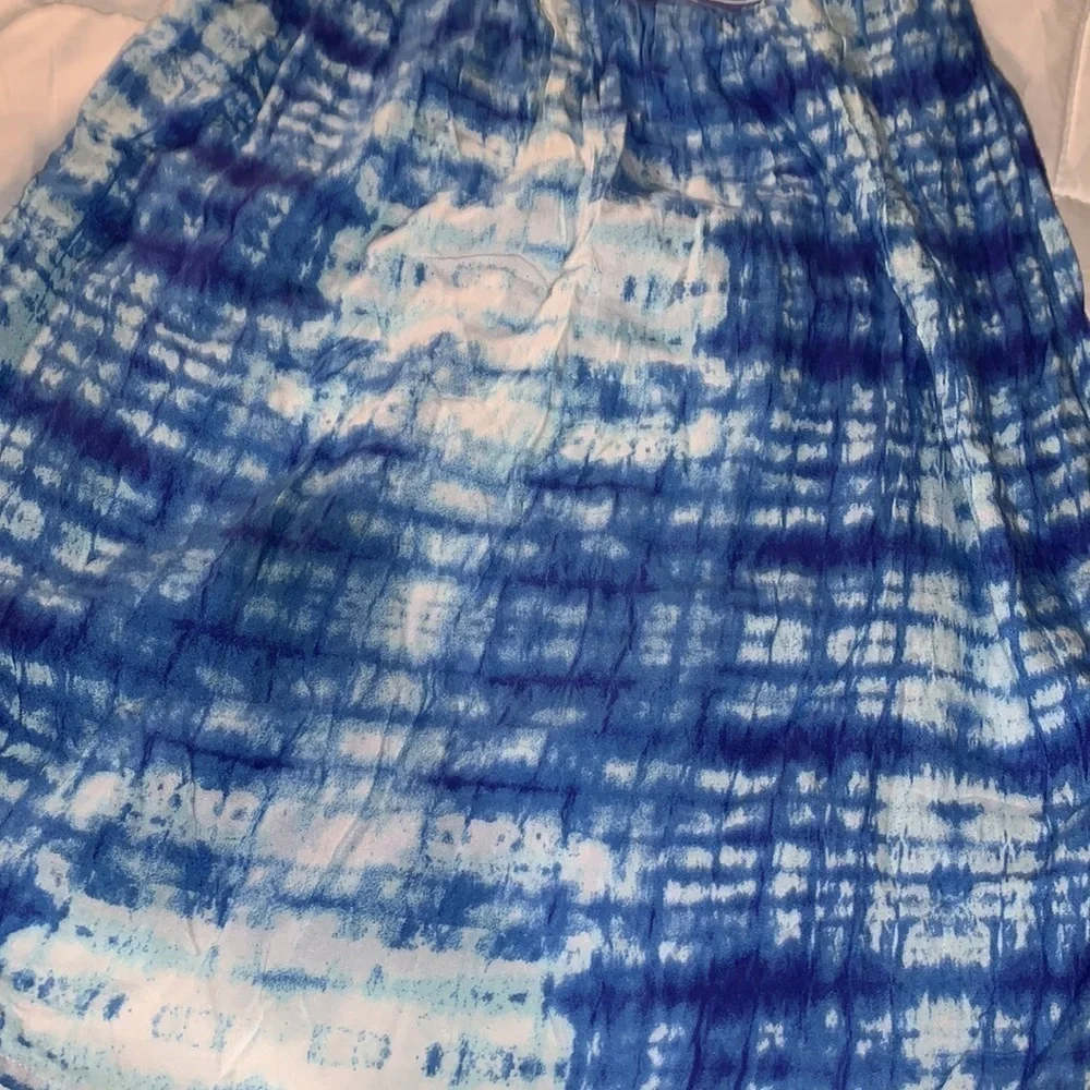 Cupshe Bikini Blue/White Size 10 Roxy mini Dress Tie Dye Medium